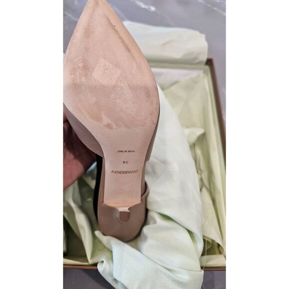 Burberry Logo Leather Slingback Pupms.   Store display. Comes with box and dust - Picture 2 of 13